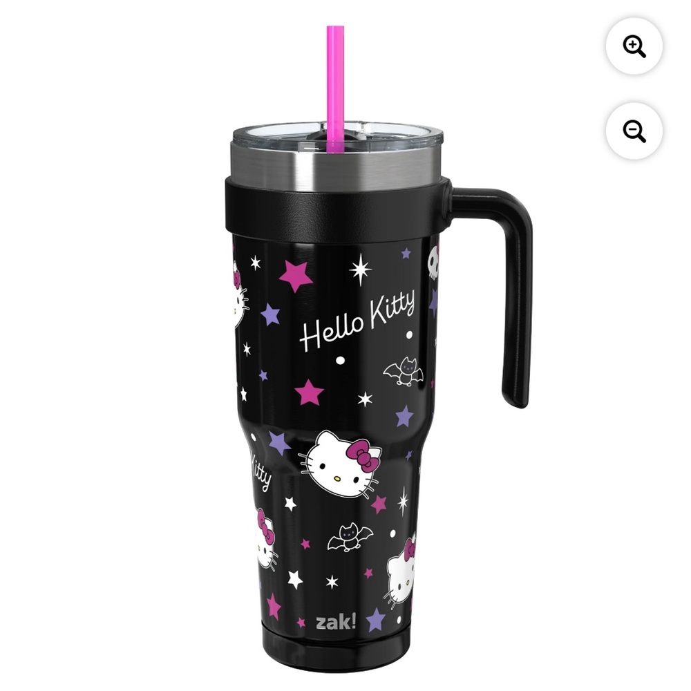 Hello Kitty Travel Mug w/ Straw • Zak NWT HALLOWEEN 40 OZ • Stainless steel